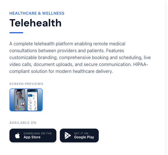 Telehealth screen 1
